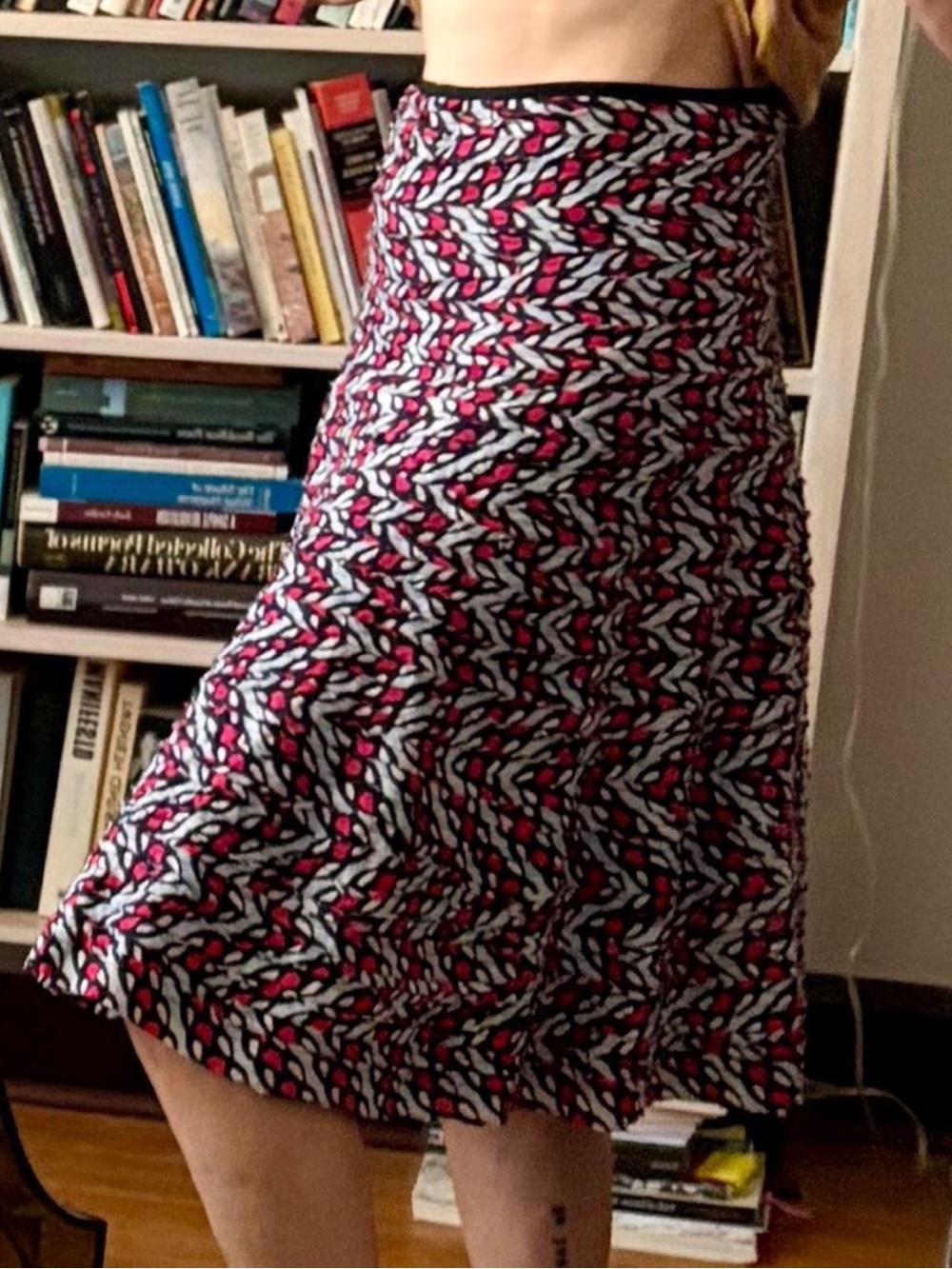 Anthropologie Margo patterned midi skirt